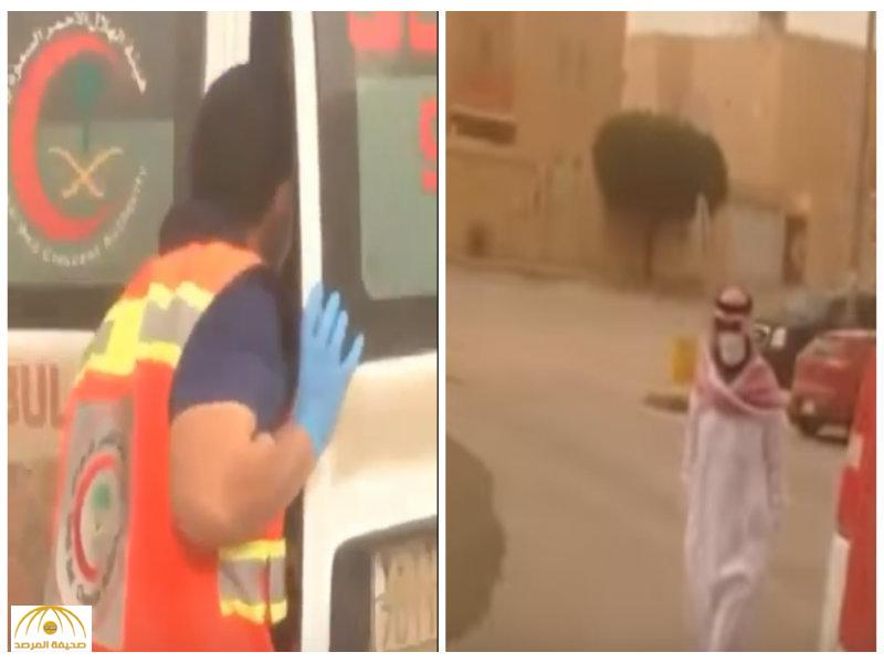 بالفيديو:الهلال الأحمر يباشر حالات اختناق طلاب بغبار الرياض