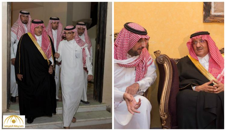 بالصور والفيديو : ولي العهد ينقل تعازي الملك في وفاة المقدم عبدالرحمن العريفي