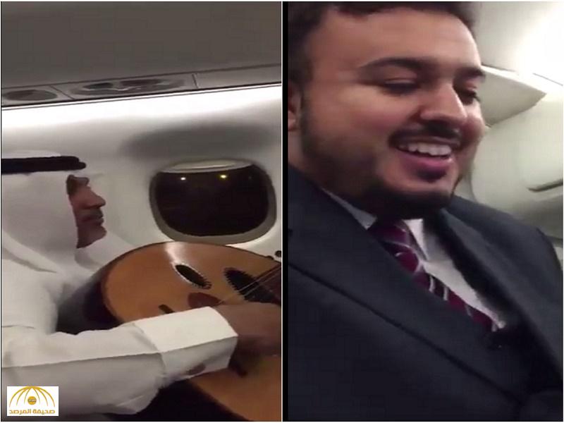 بالفيديو: على متن طائرة سعودية.. مضيف جوي يغني وراكب يعزف!