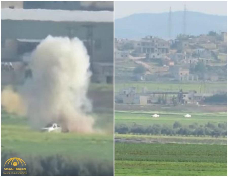 بالفيديو: صاروخ  "تاو" ينسف سيارة مليئة بشبيحة الأسد  في ريف حماة !