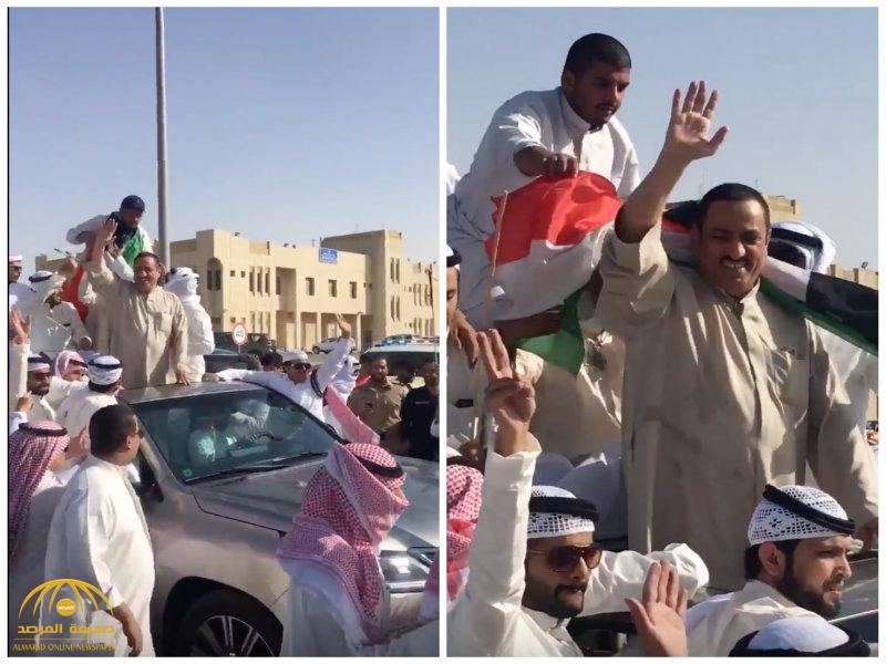 بالفيديو لحظة خروج النائب السابق مسلم البراك من السجن المركزي بالكويت صحيفة المرصد