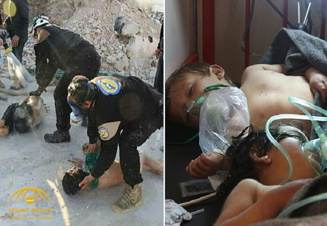 بالصور:ارتفاع مجزرة كيماوي بشار الأسد إلى 100 قتيل و400 مصاب في إدلب