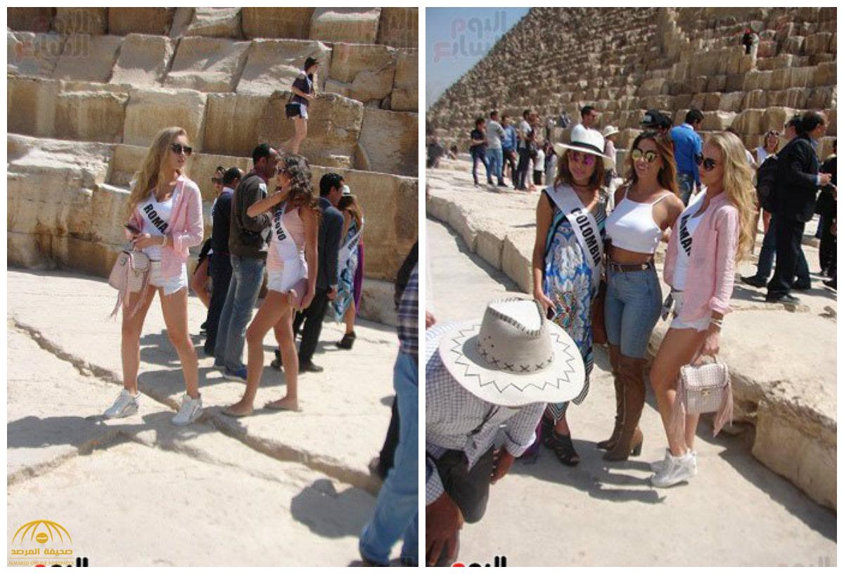 شاهد صور.. ملكات جمال العالم لترويج السياحة في مصر