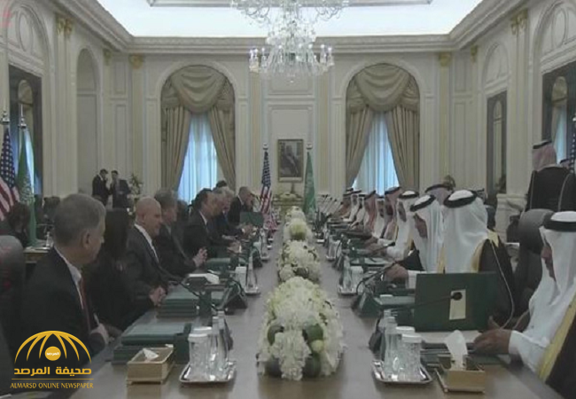 بالصور:بدء القمة السعودية الأمريكية بين الملك سلمان والرئيس "ترامب"  في قصر اليمامة