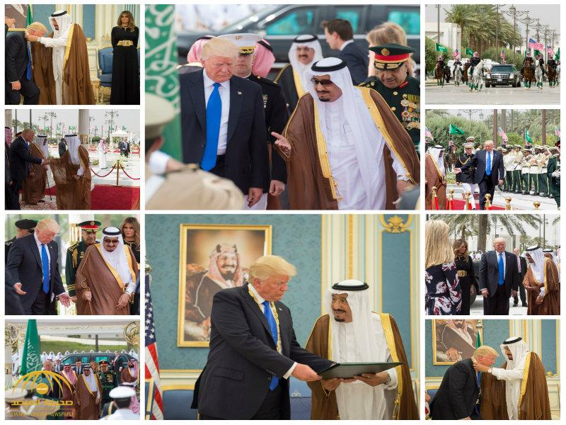 بالصور:خادم الحرمين يستقبل الرئيس الأمريكي"ترامب"في قصر اليمامة بالرياض