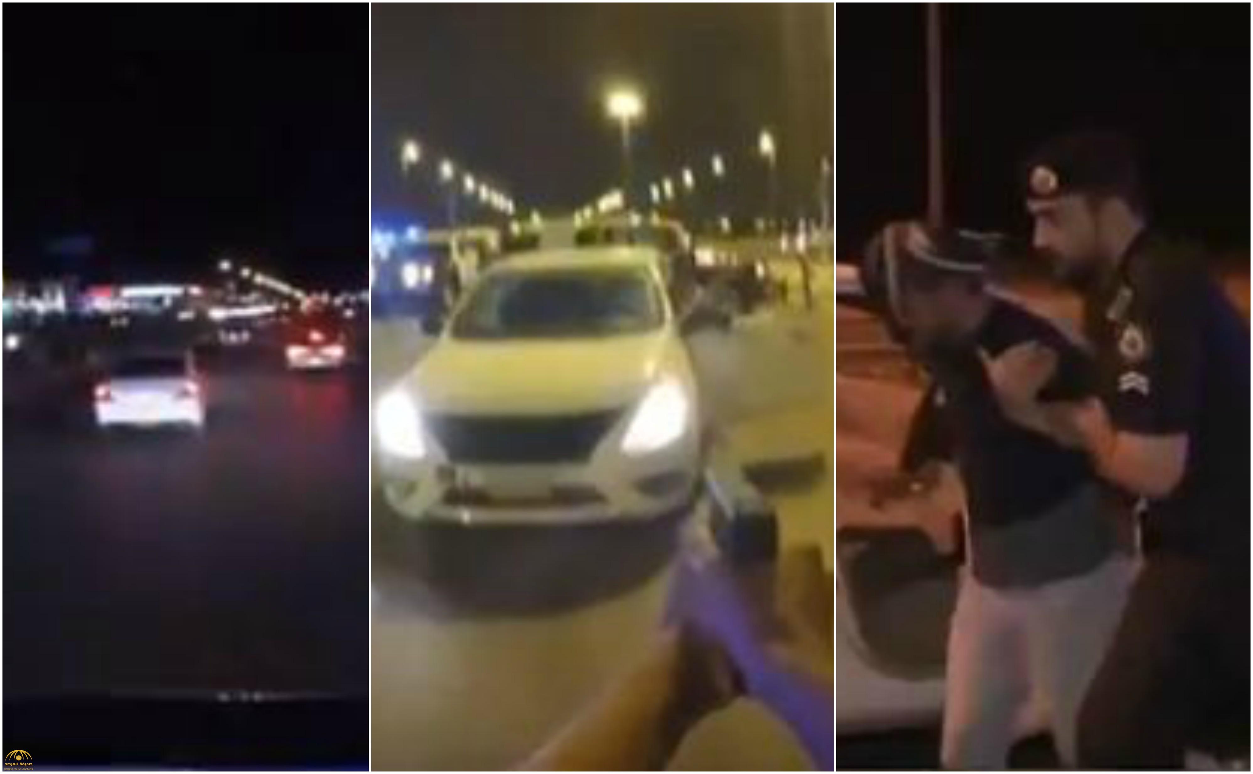 فيديو: على طريقة "جاتا" الشهيرة.. شرطة الرياض تطيح بمطلوب "هارب ".. شاهد كيف تعامل رجال الأمن معه!