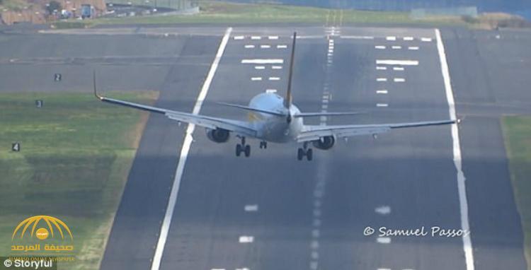بالفيديو : شاهد لحظات مرعبة  أثناء هبوط طائرة بمطار ماديرا الدولي في البرتغال