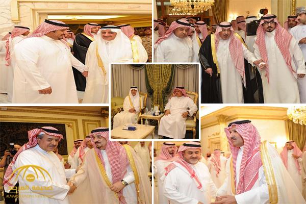 بالصور : أبناء الأمير مشعل بن عبدالعزيز يستقبلون المعزين
