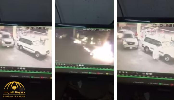 بالفيديو: لحظة اندلاع حريق بإحدى محطات الوقود بحائل.. هكذا أنقذ عامل بالمحطة الموقف!