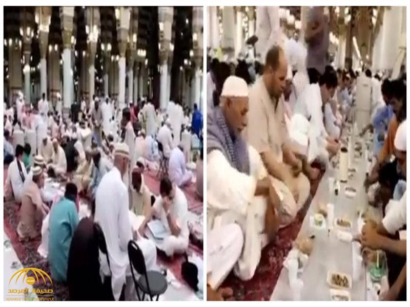 بالفيديو:شاهد فطور رمضاني بالمسجد النبوي على طريقة فنادق الخمسة نجوم