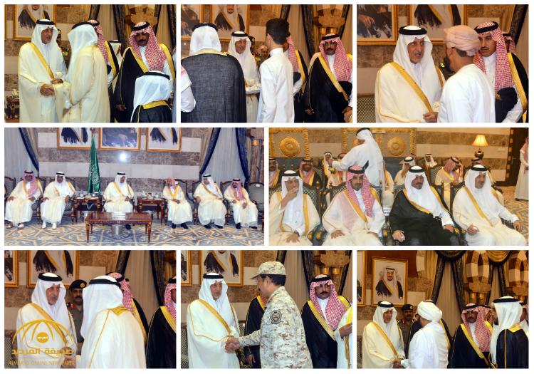 بالصور : أمير منطقة مكة المكرمة يستقبل جموع المهنئين بعيد الفطر المبارك