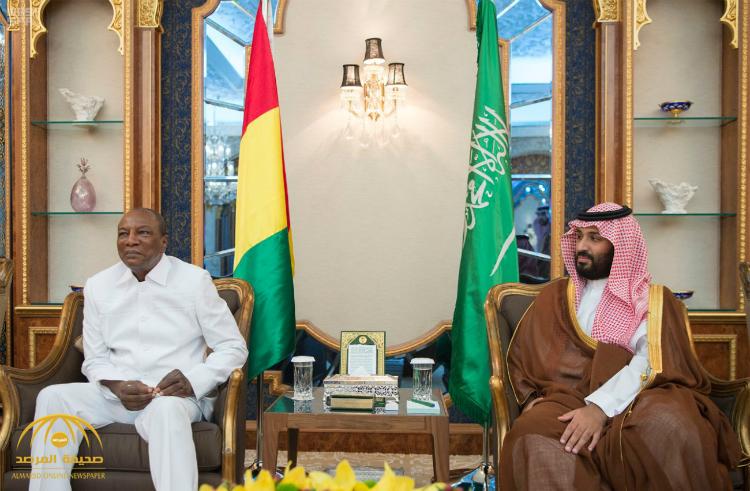 بالصور : نائب خادم الحرمين الشريفين يجتمع مع رئيس جمهورية غينيا