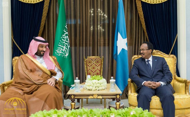 بالصور : ولي العهد يلتقي رئيس الصومال ويبحثان التعاون الثنائي ومستجدات المنطقة