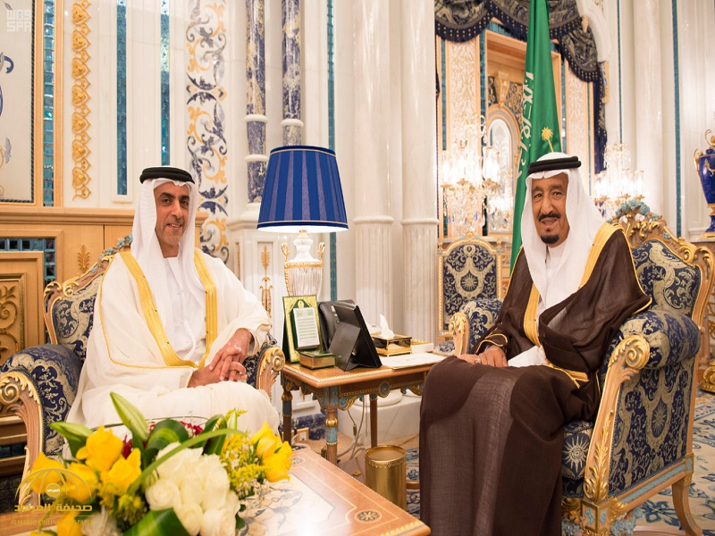 بالصور:خادم الحرمين يستقبل نائب رئيس مجلس الوزراء الإماراتي