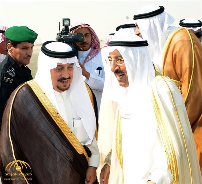 بالصور:أمير الكويت  يصل إلى الرياض..وفيصل بن بندر في مقدمة المستقبلين