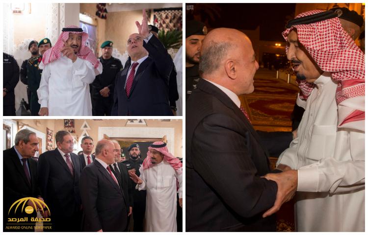 بالصور : خادم الحرمين الشريفين يستقبل رئيس وزراء جمهورية العراق