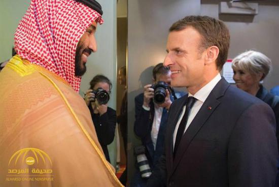 ولي العهد يستقبل الرئيس الفرنسي ماكرون في الرياض
