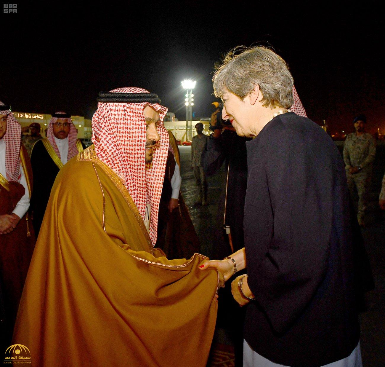 بالصور رئيسة وزراء بريطانيا تصل الرياض و الأمير فيصل بن بندر في