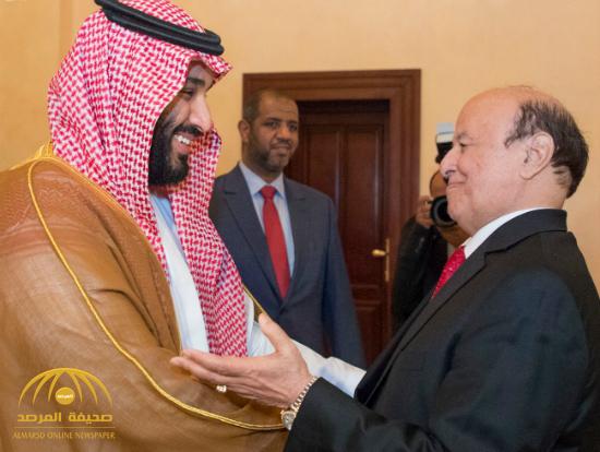 بالصور : ولي العهد يلتقي رئيس الجمهورية اليمنية