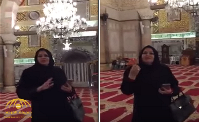 شاهد.. فنانة تونسية داخل المسجد الأقصى .. و هذه رسالتها للفلسطينيين