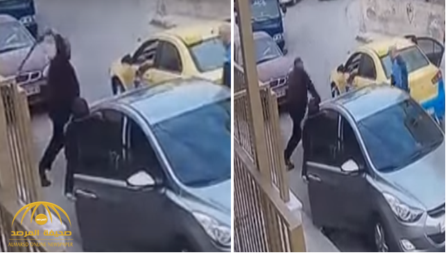 فيديو مرعب.. شخص يعتدي على سائق سيارة أجرة ويضربه بـ "سيف" !