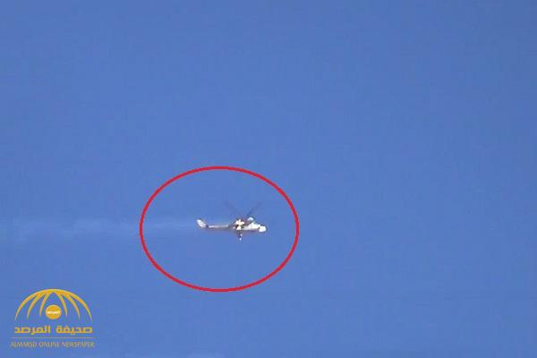 شاهد .. لحظة إسقاط طائرة مروحية لقوات النظام الدكتاتوري في سوريا