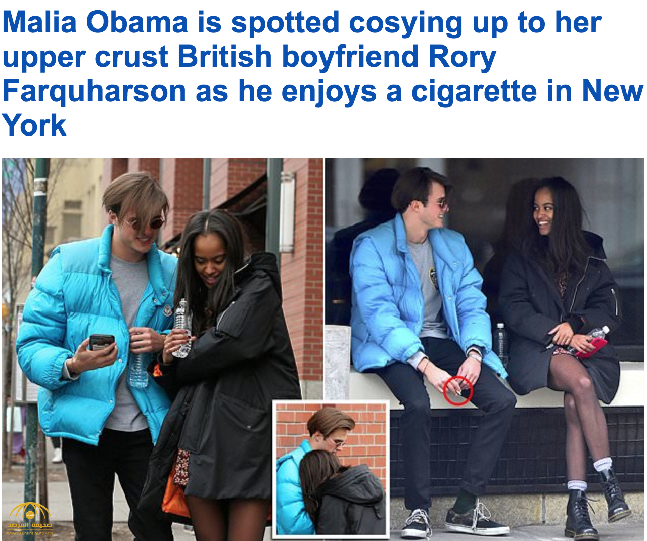 شاهد صور جديدة تفضح حقيقة علاقة "ماليا أوباما" برفيقها الإنجليزي الوسيم!