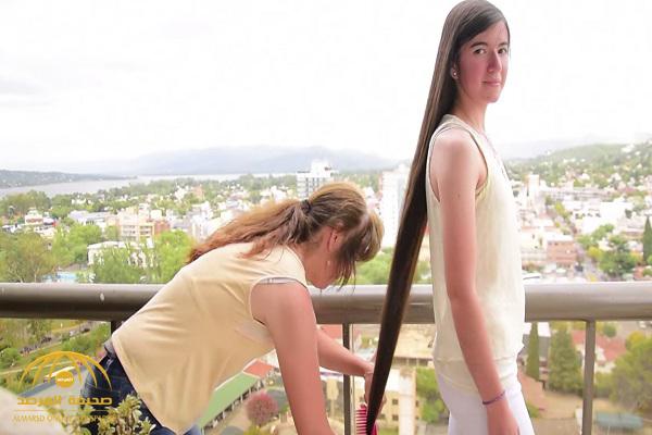 شاهد .. أطول  شعر فتاة  في العالم!