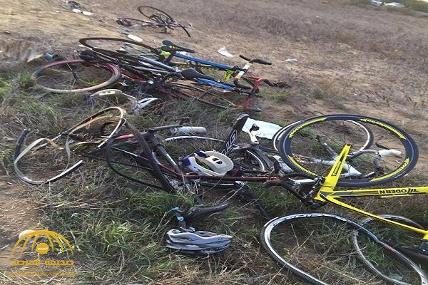 بالصور .. وفاة عدد من فريق دراجات اليرموك بأبو عريش في حادث دهس مروع