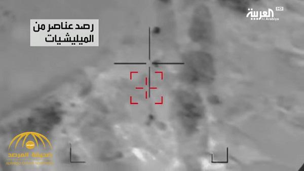 شاهد .. لحظة استهداف قوات التحالف عناصر ومركبات حوثية على حدود المملكة