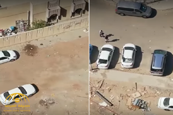 شاهد: مواطن من الطابق الـ 14  يوثق بكاميرا جواله لحظة تكسير و سرقة مجموعة من السيارات في مكة!