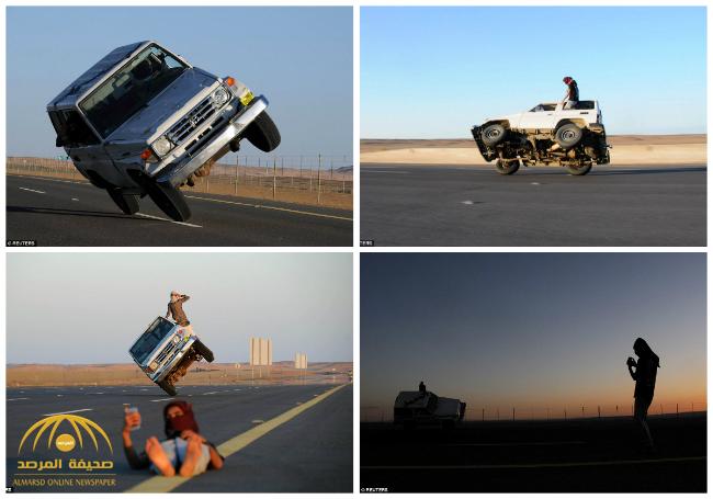 شاهد .. سعوديون يؤدون حركات استعراضية "خطيرة" بسياراتهم في تبوك
