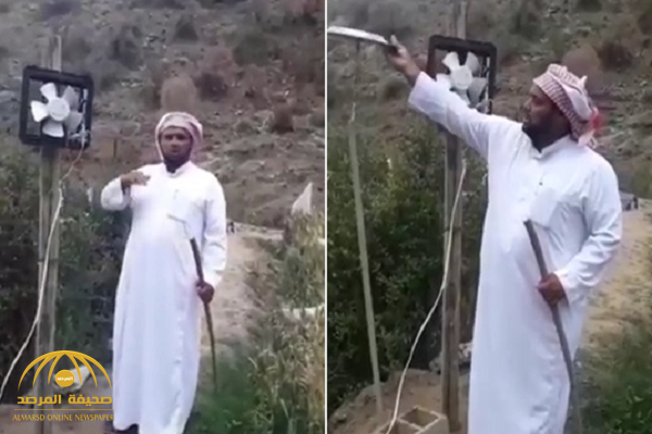 بأدوات بسيطة.. شاهد: سعودي يلجأ لحيلة ذكية لإبعاد الطيور والقرود عن مزرعته!