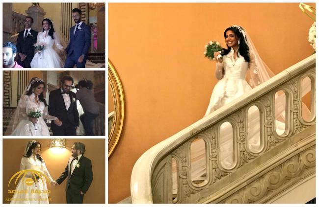 بالصور والفيديو : الفنانة "مروة سالم" تحتفل بزفافها على الناقد الفني "محمد سلامة "