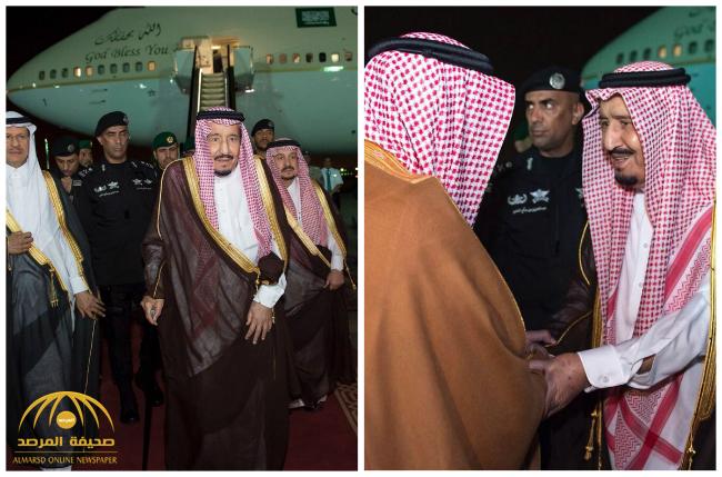 بالصور : خادم الحرمين يصل الرياض قادماً من المنطقة الشرقية