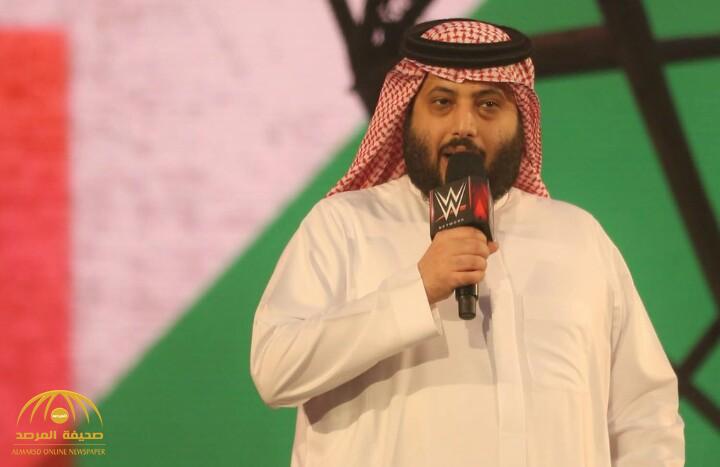 تركي آل الشيخ يوجه كلمة للجماهير خلال افتتاحه مسابقة رويال رامبل للمصارعة الحرة