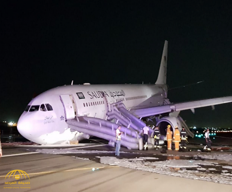 مصير مصابي الطائرة "السعودية" التي هبطت اضطراريا بمطار جدة!