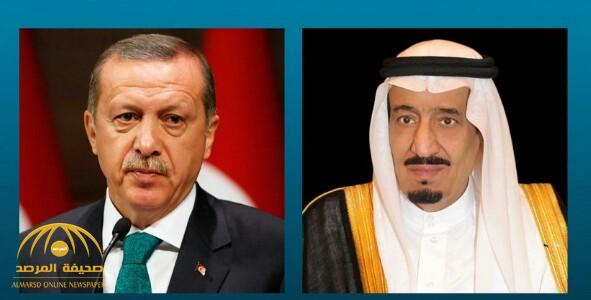 خادم الحرمين يتلقى اتصالاً هاتفيًا من الرئيس التركي                               