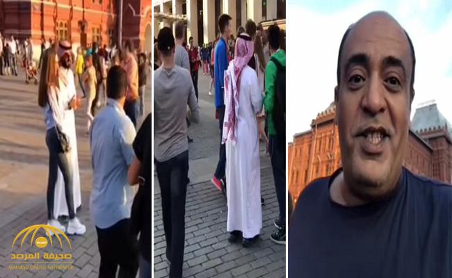 شاهد بالفيديو ماذا يفعل وليد الفراج وشباب سعوديين في الساحة الحمراء بروسيا !؟