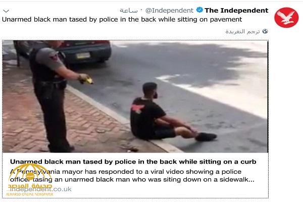 شاهد.. كيف تعاملت الشرطة الأمريكية مع رجل أسود مشتبه به في ولاية بنسلفانيا!