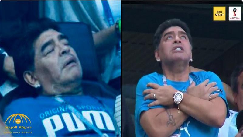 بالفيديو والصور .. شاهد لحظة نقل "مارادونا" إلى المستشفى بسبب مباراة الأرجنتين ونيجيريا