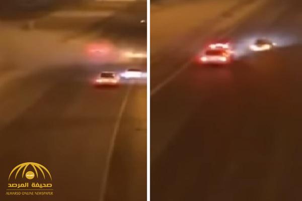 بالفيديو.. شاب وفتاة يتسببان في حادث سير بالكويت!