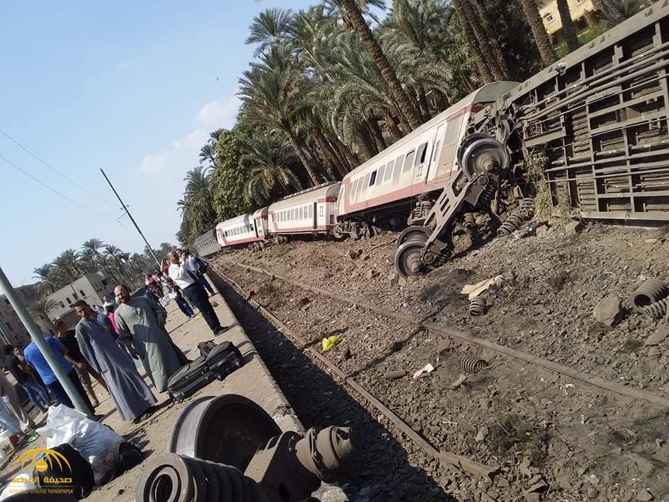 شاهد .. أول فيديو لانقلاب قطار البدرشين في مصر