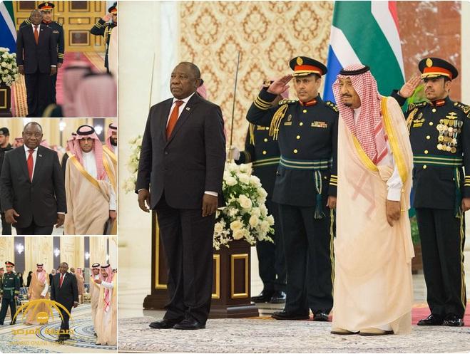 بالصور .. خادم الحرمين يقيم مأدبة غداء على شرف رئيس جمهورية جنوب أفريقيا ويهديه قلادة الملك عبدالعزيز