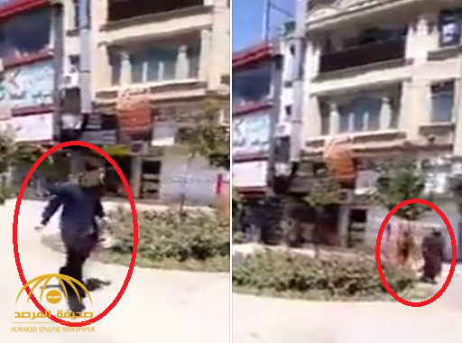 شاهد : شاب إيراني يطارد رجل دين شيعي في مكان عام  والآخر يلوذ بالفرار!