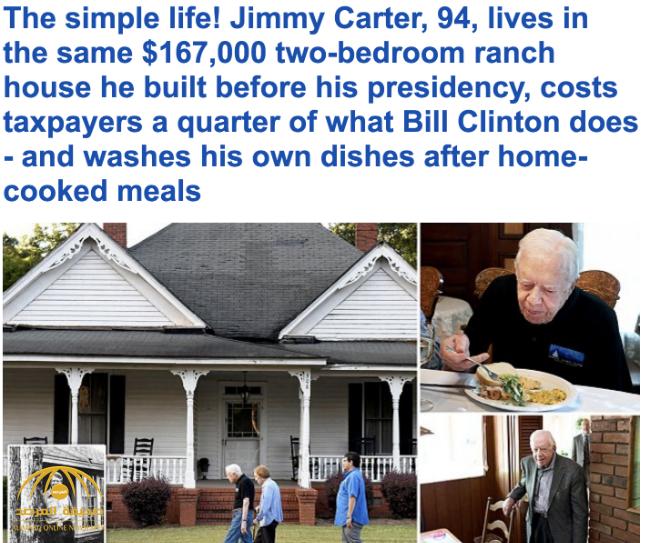 شاهد .. الرئيس الأمريكي السابق "جيمي كارتر" في عمر الـ 94 يعيش حياة مختلفة عن كافة الرؤساء السابقين