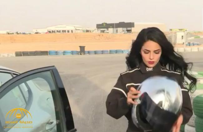 شاهد .. أول فيديو عرض للسائقة السعودية "رنا الميموني" في سباق "الدريفتينغ" بالرياض!