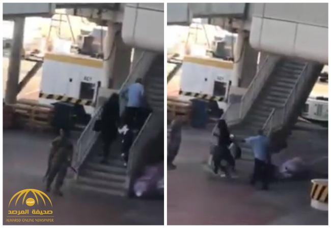 شاهد .. امرأة تُثير جدلاً واسعاً بعد تجاوز الزحام في مطار بيروت وتوجهها نحو الطائرة مباشرة .. وهكذا علق الأمن اللبناني