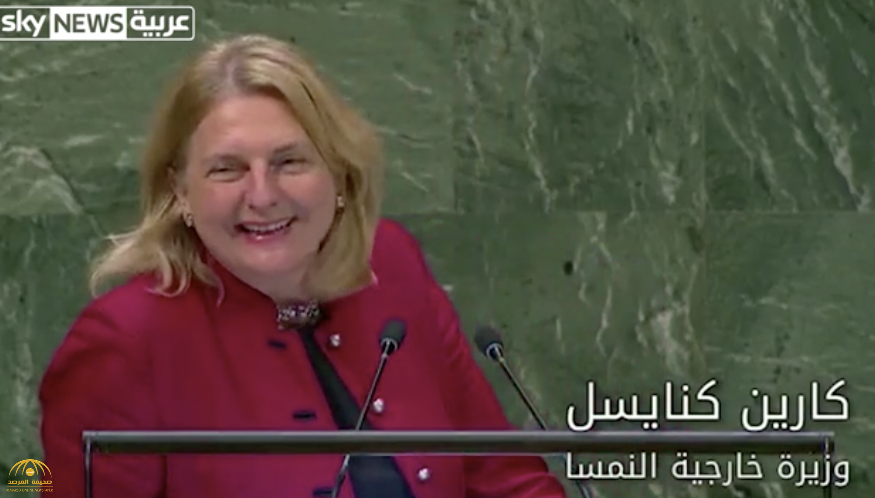 لأول مرة ... شاهد: وزيرة خارجية "النمسا" تلقي كلمتها أمام الجمعية العامة بالعربية!