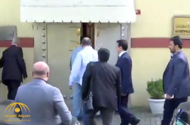 شاهد بالفيديو : لحظة وصول الوفد الأمني السعودي لمقر " القنصلية" بإسطنبول